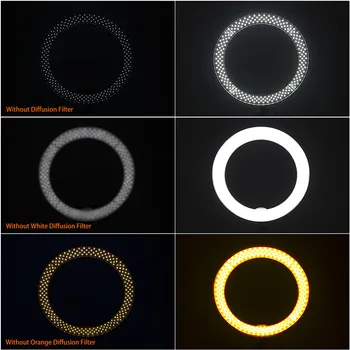Fosoto Rl-18 Led Ring Light 18 Collu Fotogrāfija apgaismojuma Intensitāti Gredzenu Lampa Ar Statīvu Un Spoguļa Ringlight, Lai Grims Youtube