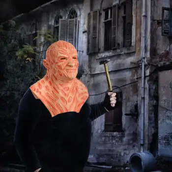 Freddy Krueger Lateksa Maska, Cimdi Kostīmi Pieaugušo Puses Kostīmu piektdiena 13 Slepkavas Jason Šausmu Filmas Biedējošu aizsedza