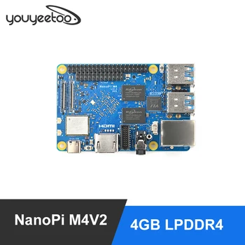 FriendlyELEC NanoPi M4V2 4GB DDR4 Rockchip RK3399 SoC 2.4 G & 5G dual-band wi-fi Atbalstu Android 8.1 Ubuntu, AI un dziļu mācību