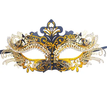 FunPa 2018 Pusi Sejas Puse Maska Metāla Lāzera-samazināt Sieviešu Un Vīriešu Maska Cosplay Imitācija Kristāli Bumbu Prom Princese Venēcijas Maska