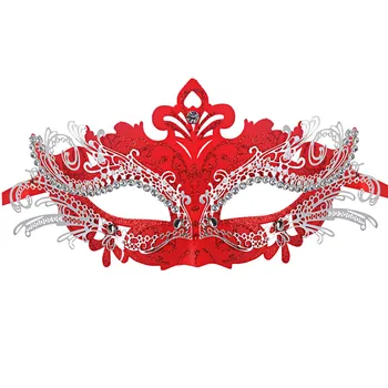FunPa 2018 Pusi Sejas Puse Maska Metāla Lāzera-samazināt Sieviešu Un Vīriešu Maska Cosplay Imitācija Kristāli Bumbu Prom Princese Venēcijas Maska