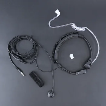 Gaisa Caurule austiņas ar kakla MIKROFONS (3,5 mm Mobilo Telefonu In-Ear Austiņu Skaļruņa Gaisa Cauruli PTT, Austiņas, sporta un taktisko