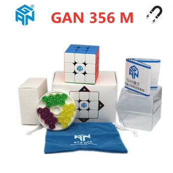 GAN 356 M Magnētisko Burvju Ātrums Cube Stickerless GAN356M Magnēti cubo magico Profesionālās GAN 356 M Puzzle GANS Kubi 3x3 GAN 356