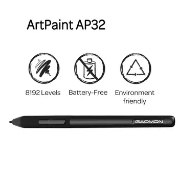 GAOMON ArtPaint AP32 Akumulators-bezmaksas 8192 Līmeņu Spiediena Pasīvās Stylus tikai Grafikas Tablete S620