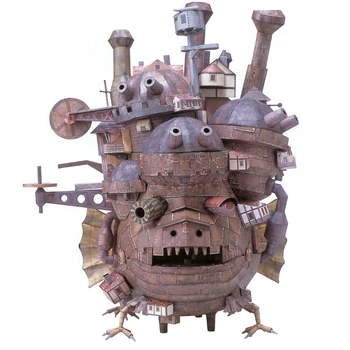 Gaudot s Moving Castle 3D Puzles Papīra Paraugs Komplekti Apkopot Jigsaw Pieaugušajiem Bērniem Dāvanas, Rotaļlietas, Izglītības Roku darbs Multfilmu Kolekcijas