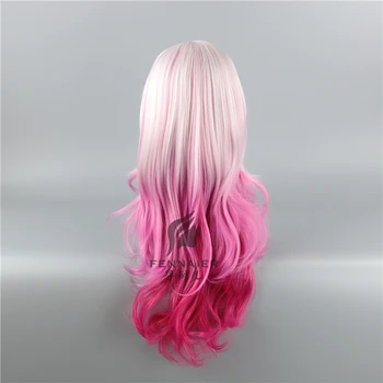 GC Guilty Crown cosplay wigYUZURIHA INORI cosplay matu parūka tērpi sievietēm rozā ombre ilgi lolita matiem