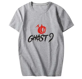 Ghost9 IEPRIEKŠ EPISODE 1:DURVJU albums pašu drukas o apkakli, īsām piedurknēm t krekls vasaras modes unisex brīvs t-krekls
