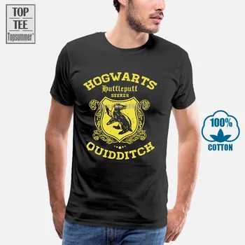 Gildan Krekli Vasaras Īsām Piedurknēm Jaunums Hufflepuff Quidditch T Krekls Smieklīgi Pieaugušo Vīriešu Kokvilnas t-veida Izmēri S 5Xl