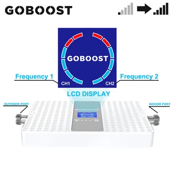 GOBOOST Dual Band 1800MHz 2100MHz 2G 3G 4G Mobilo Telefonu Signāla Pastiprinātājs Mobilā Tīkla Signāla Reapeater Band1 Joslā, 3 Gab