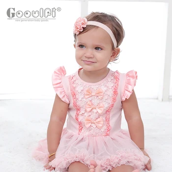 Gooulfi Baby Girl Bodysuits 0-3 Mēneši Kokvilnas spāņu Modes Stila Bērnu Onesie Meitene O-veida kakla Īsām Piedurknēm, Zīdaiņu Apģērbs Vasaras