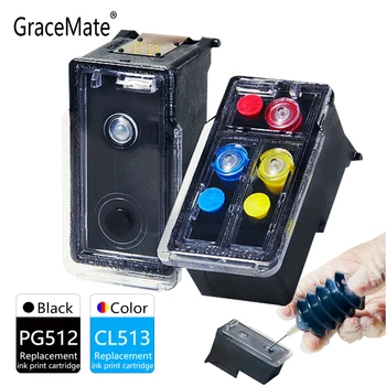 GraceMate PG 512 CL-513 Uzpilde Tintes Kasetne ir Savietojams Canon IP2700 2702 MP 240 252 250 260 270 272 280 282 MX 320 Printeriem
