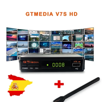 GTmedia V7S HD Satelīta TV Uztvērējs 1080P Full HD par H. 265 WIFI Pašā DVB-S2, kas Darbināmi ar FREESAT Eiropā Dekoderi Receptoru