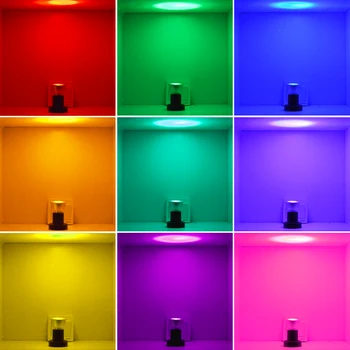 GU10 LED Prožektoru gaismā 110V, 220V rgb, 16 Krāsas lampas kausa Burvju brīvdienu Aptumšojami Skatuves Gaismas krāsu maiņa + 24key INFRASARKANO staru Tālvadības pults