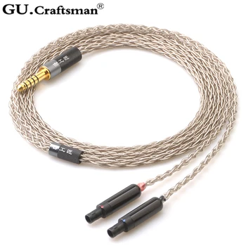 GUcraftsman 8core 6n sudrabs SENNHEISER HD800 HD800s HD820 Kaskādes 4Pin XLR 2.5/4.4 mm Balanec Austiņu uzlabot kabelis