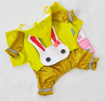 Gudrs Trušu Yellow Dog Lietusmētelis Ūdensizturīgs Apģērbs, Lietusmētelis Suņu Pelēkā Vārna Lēti Par Pārdošanas Pet Jaka Vidēja Mazo Dzīvnieku Kopšanas Kaķis