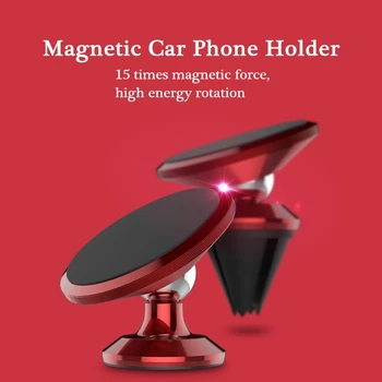 GUSGU Magnētisko Auto Telefona Turētājs Stiprinājums Gaisa Ventilācijas 360 Grādu Alumīnija Sakausējuma Universālā Tālrunis Stāvēt iPhone Samsung Telefons
