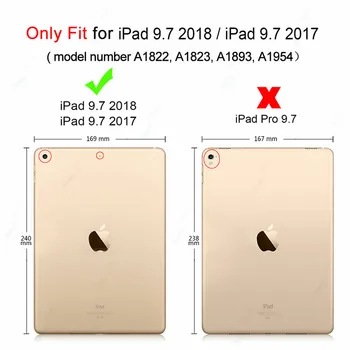 GZERMA Lietā Par iPad 9.7 Gadījumā Tablete Būtiska iPad 6. 5. Paaudzes Lietā Par iPad 9.7 2018 2017 Auto Miega Mosties Smart Cover