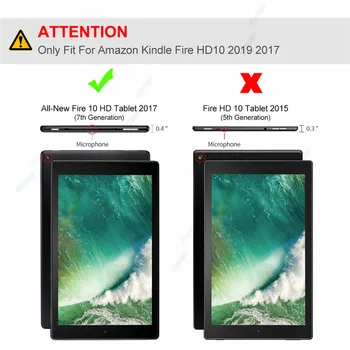 GZERMA Slim Case For Fire HD 10 Tabletes 2017 2019 Smart Auto Wake Gulēt, Stāvēt uz Lietu Amazon Fire HD 10 10.1 Collu Planšetdators