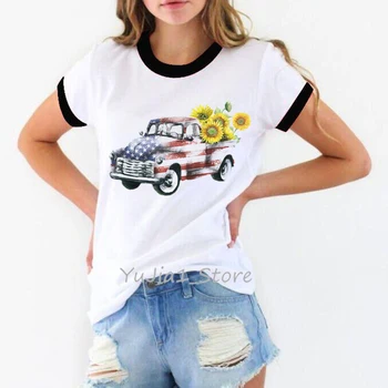 Happy Camper Auto Kalnu print t-krekls sieviešu apģērbu 2019 vogue smieklīgi, t krekli harajuku krekls tumblr topi tee kreklu femme