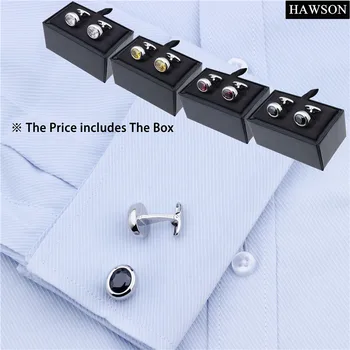 HAWSON Multi Krāsu Zircon aproču pogas Vīriešiem, Modes Augstas Kvalitātes Kleitu, Rotaslietas, kas Paredzētas Kāzas Biznesa