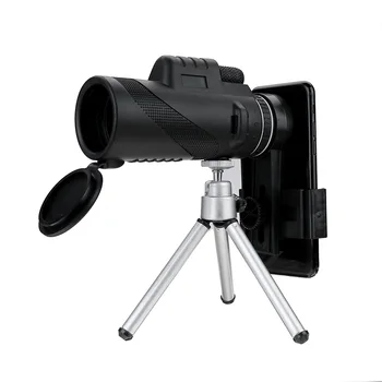 HD 40X60 Tālummaiņas Objektīvs Mini Night Vision Monokulāri Teleskops ar Statīvu Tālrunis Klipu Rokas Binokļi Āra Medību Kempings
