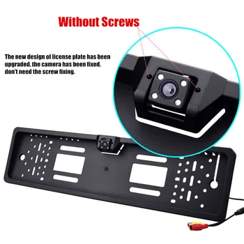 HD Automašīnu Atpakaļskata Kamera 4 LED Nakts Redzamības Auto Reverss Autostāvvieta Monitors Rezerves Kamera CMOS NTSC Eiropas numura zīme Rāmis