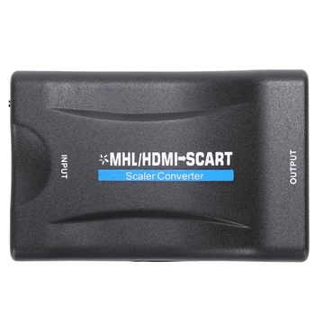 HDMI, SCART Converter HDMI Input SCART Izeja, Composite Video HD Stereo Audio Adapteri 720p / 1080p HDTV DVD NTSC PAL HD