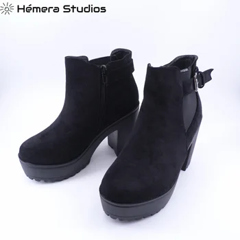 Hemera Studios potītes zābaki sieviešu ziemas 2020 zābaki Sieviešu platforma rāvējslēdzēju kurpes sieviešu ikdienas multicolor