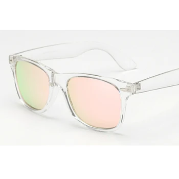 HOOLDW Sieviešu Polarizētās Saulesbrilles, Vintage Laukumā Skaidra Nakts Redzamības Saule Glasse caurspīdīgi Rāmja Brilles UV400 Ieplests Brilles