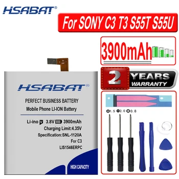 HSABAT 3900mAh LIS1546ERPC Akumulators Sony Xperia C3 T3 S55T S55U D2502 D2533 M50W D5103 Mobilo Telefonu Baterijas