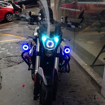 Huiermeimi 125W 2GAB Motociklu uzmanības centrā 3000LMW LED U5 U7 LED Moto Braukšanas Miglas Vietas Motociklu Galvas Vieglo auto Lukturu Lampas