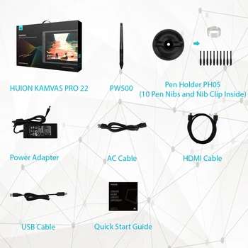 HUION KAMVAS Pro 22 2019 Akumulators-Bezmaksas Pildspalvu Displeja Monitors AG Stikla Digitālās Zīmēšanas Monitors Pen Tablet Monitors