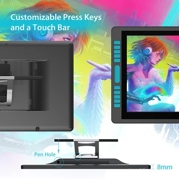HUION KAMVAS Pro 22 2019 Akumulators-Bezmaksas Pildspalvu Displeja Monitors AG Stikla Digitālās Zīmēšanas Monitors Pen Tablet Monitors