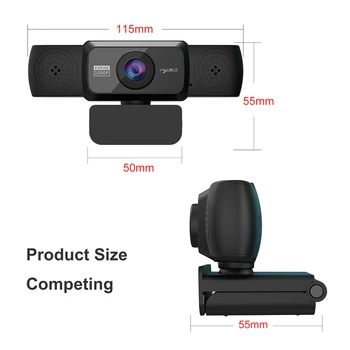 HXSJ USB Webcam Video Ierakstītājs Mājas Biroja 1080P Full HD Tīmekļa Kamera, Iebūvēts Mikrofons, Video Konferences tiešraide