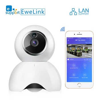 Iekštelpu EWelink Wifi Kameru Baby Monitor Bezvadu IP kamera divvirzienu Audio Mini Nakts Redzamības LAN smart home