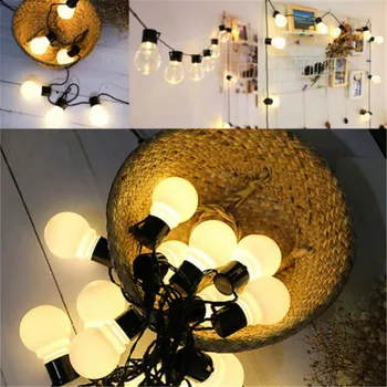 Iekštelpu Āra LED Spuldzes String Gaismas Bumbu Pasaulē Pieslēdzami Pasaku Lampas kāzu Puse, Mājas Pagalmos, Pergolas Dārzi, Grila