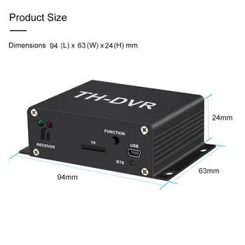 Ieraksti Mini TH-DVR Video Audio Kustības detektors TF Karte, Diktofons IP Kamera 5-35v 1080p AHD TVI CVI CVBS Video
