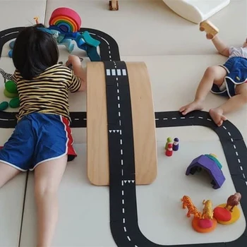 Iesējuma Auto Ceļa Puzzle Spēlēt Mat Šosejas Būvniecības PVC Bērniem Playmat Izglītības Rotaļlietas, Bērnu Spēles, Paklāju
