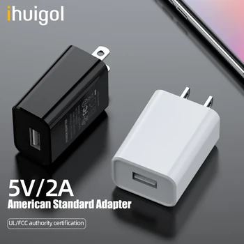 Ihuigol Mobilā Tālruņa Lādētāju, Lādēšanas iPhone Xiaomi Samsung Universal ES/ASV USB Lādētāju Sienas Adapteris Ceļojumu 2A Ātri Lādētāji