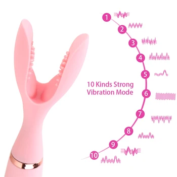 IKOKY Klitora Klipu Vibrators Seksa Rotaļlieta Sievietēm, Pāriem, Dzelksnis Massager 10 Ātrumu Dildo G spot Stimulators Masturbācija