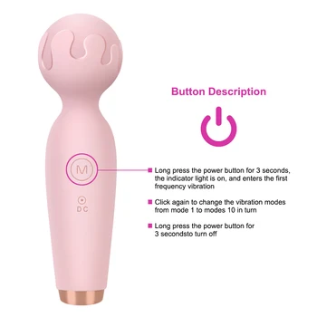 IKOKY Mini Zizlis Vibrators AV Vibrators Sievietes Masturbator Klitora Stimulators 10 Frekvences Seksa Rotaļlietas Sievietēm G-spot Massager