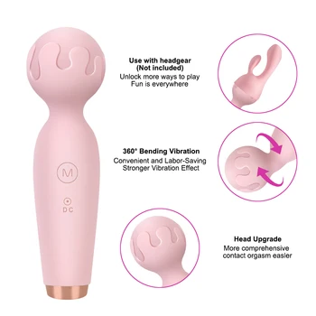 IKOKY Mini Zizlis Vibrators AV Vibrators Sievietes Masturbator Klitora Stimulators 10 Frekvences Seksa Rotaļlietas Sievietēm G-spot Massager