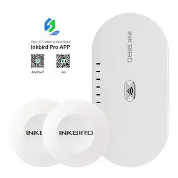 Inkbird IBS-M1 Ilgi Savienojums Wi-Fi Vārti + 2 Vienības IBS-TH1 Digitālo Bezvadu Bluetooth Temperatūras un Mitruma Ieraksti