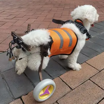 Invalīdiem Suns Scooter invalīdu ratiņi ar Rokturi Mazajiem Suņiem pakaļkājām Drošības