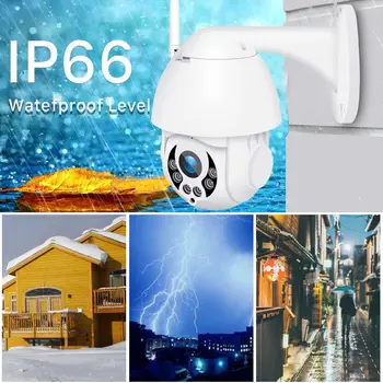 IP Kameras WiFi Āra PTZ Kameras 1080P 4X Ātrumu IP Kameras Kupola WIFI Ārpuse 2MP IS CCTV Drošības Kameras