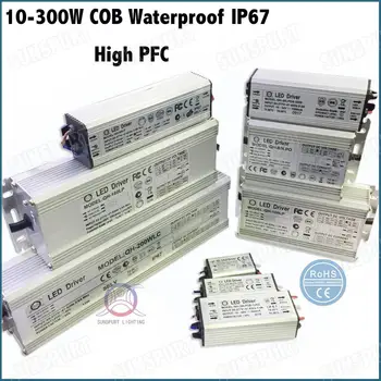 IP67 PF5-100W LED Driver 10W 2-3Cx3B 6-12 Sērijas 20W 30W 40W 50W 60 W 70 W 80W 100W 0.6-3A DC5-40V Pastāvīga Strāva Bezmaksas Piegāde