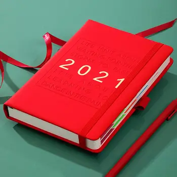 Ir 2021. Gads A5 Vēstnesis Grāmatiņa Dienas Kārtības Planner Kalendāra Organizēt Grāmatas