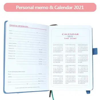 Ir 2021. Gads A5 Vēstnesis Grāmatiņa Dienas Kārtības Planner Kalendāra Organizēt Grāmatas