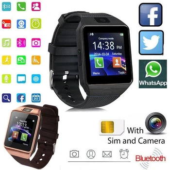 Ir 2021. Jaunu Digitālo Touch Screen Smartwatch DZ09 Q18 Ar Kameru, Bluetooth rokas Pulkstenis SIM Kartes Ios Android Telefoniem Aproce