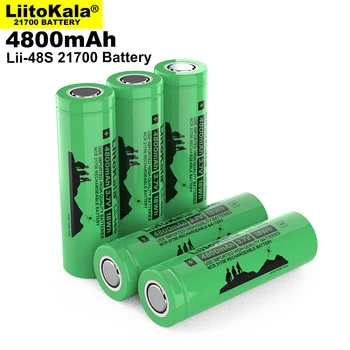 Ir 2021. JAUNU LiitoKala Lii-48S 3,7 V 21700 4800mAh li-lon Uzlādējams Akumulators 9.6 barošanas 2.C Kursa Novadīšanu trīskāršu litija baterijas